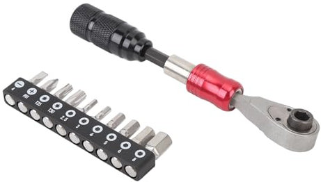 Tbest Ratchet Socket Wrench Set 1 / 4in Aluminum Alloy Durable Multipurpose Maintenance Repair Tool Equipment for Mechanics Enthusiasts
