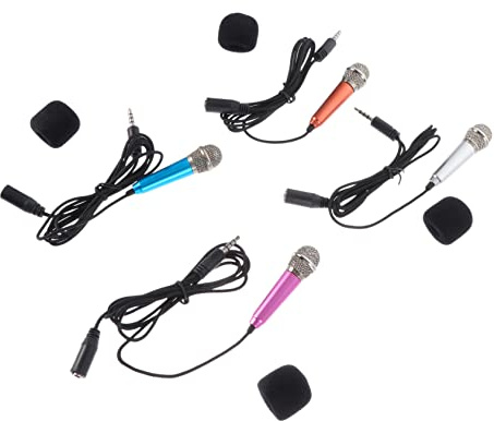 Gatuida 4stücke Mini-handymikrofon für Aufnahmen mit Tablet oder Computer Kompaktes Mini-mikrofon mit Hochauflösender Klangqualität für Klare Sprachaufnahmen und Videoaufnahmen