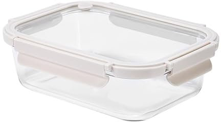 CompadreBol Portavivande in vetro Capacità 1,04 litri, Portapranzo per alimenti, Porta cibo, Tupperware ermetico, Contenitore per alimenti con coperchio, Porta vivande, Contenitore per cibo.