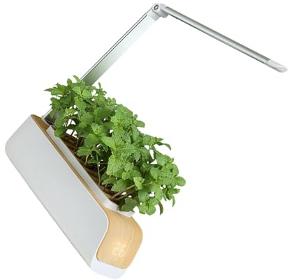 Qsvbeeqj Sistema da giardino idroponico interno intelligente con LED regolabile per la crescita della luce per il suolo e la pianta acquatica LED per la crescita delle piante