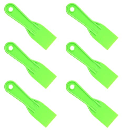 6uds Espátula de Plástico, Flexibles Raspadoras Masilla Accesorios para Raspadores de Pared para Reparación Masilla Parchado Enlucido y Pintura(Verde)