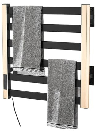 WAFOHSR Scaldasalviette Elettrico for Bagno A Strati, Riscaldamento, Asciugatrice, Scaffale, Timer Incorporato, Temperatura, Montaggio A Parete Basso Consumo Energetico
