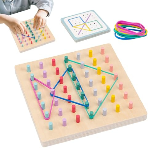 Juego de Encastres con clavijas y tableta | Juego educativo geométrico, juguetes para clasificar y clasificar | Para niños, niños y niñas, para casa e interior, para cumpleaños, escuela y