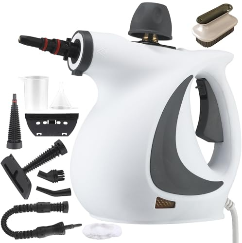 Nettoyeur Vapeur Portable Avec 12 Accessoires, Nettoyant Vapeur, 2,6 À 3,2 Barres, S'Évaporer Ménage 3x Plus Vite, Pour Vapeur Vitres,Sols,Tapis,Voiture,Canapé,Cuisine