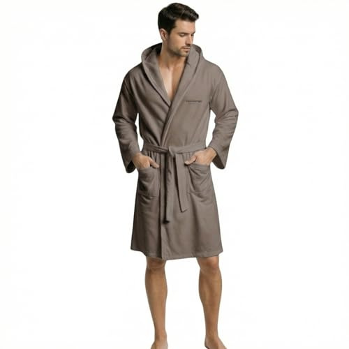 Intimitaly Albornoz de microfibra con capucha, bolsillos y cinturón, unisex, secado rápido, transpirable, disponible en varios colores