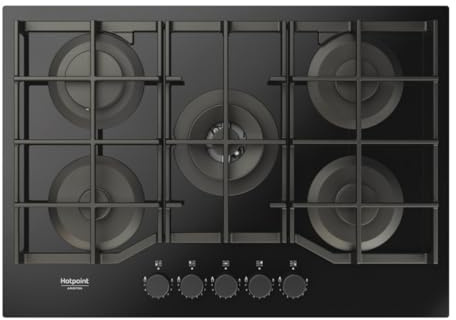 Hotpoint Ariston HAGS 72F/BK 1 Nero Da incasso 73 cm Gas 5 Fornello(i)
