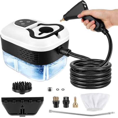 2500W Handheld Steam Cleaner – 4.5 Bar High-Pressure, 1.2L Tank, 6 Adjustable Steam Levels, Ideal for Kitchen, Bathroom, Car & Windows