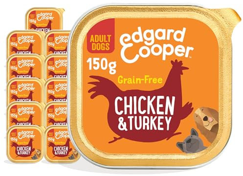 Edgard & Cooper Natural Wet Adult Dog Food - 11 x 150g - Salmon & Trout - Grain Free, Protein & Healthy (Chiken & Turkey)