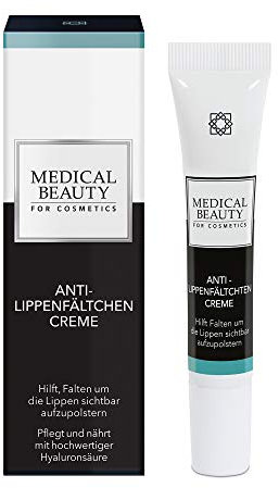 Medical Beauty Crema antiarrugas para los labios, reduce las arrugas y proporciona una boca y labios más voluminosos, con refuerzo de colágeno y ácido hialurónico, contenido: 15 ml