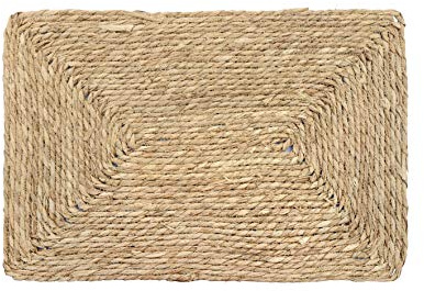 HERSIG - Alfombra Artesanal de Seagrass Cuadrada Color Natural 40x60 cm