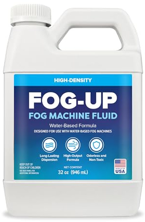 FogUp - Jugo de niebla de alta densidad, extremadamente duradero, alto rendimiento, grueso, no tóxico, inodoro, a base de agua, 1 cuarto de galón, 32 onzas líquidas para todas las máquinas de niebla