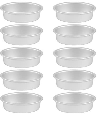 Lobamop Lot de 10 mini moules ovales en alliage d'aluminium pour fromage, gâteau, pain, , pudding et gelée
