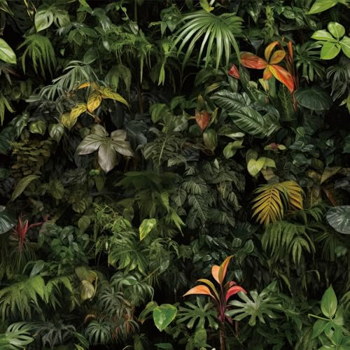 ReWallpaper Self Adhesive Wallpaper Green Leaf Bedroom Wallpaper for Adults Green Removable Vinyl Wrap Botanical Waterproof Jungle Wallpaper Bathroom Furniture Contact Paper for Shelves 44.5cm×3m