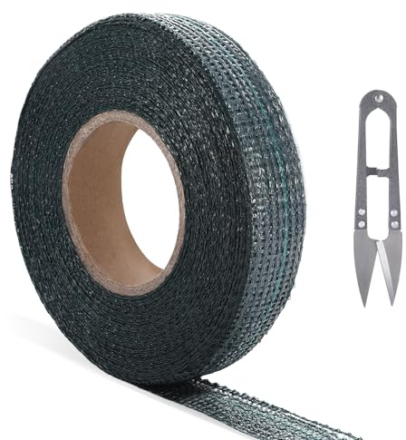 1 Rolle Pflanzenbinder Baumanbinder Baumbinder Pflanzenband 3cmx50m | Bindeband Juteband Grün für Garten, Baumbefestigung zum Fixieren & Binden von Bäumen