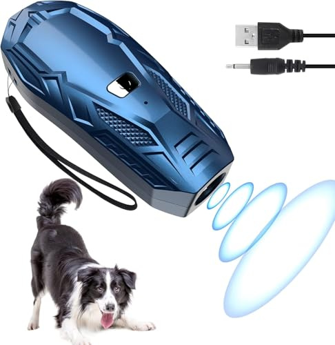 Bubbacare Anti Bell Gerät Hunde, Tragbares Ultraschall Antibell Ultraschall Gerät mit Doppelfrequenz, 16.4 Fuß Effektives Antibell für Hunde für das Training im Innen- und Außenbereich