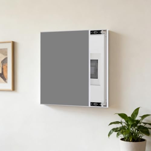 Vibeo Cache Compteur Electrique Cache-Panneau Électrique Coulissant, Cache-boîte à Fusibles Décoratif Haut de Gamme, Plaque de Dissimulation Murale pour Tableau Électrique(Gray,16x24in/40x60cm)