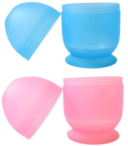ibasenice 2 Pièces Bol de Coloration pour Cheveux en Plastique Réutilisable Résistant à L'usure avec Mesure pour Usage Maison DIY et Salon de Coiffure