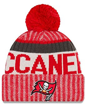 New Era Tampa Bay Buccaneers Bommelmütze - NFL Sideline - Rot, Rot, Einheitsgröße