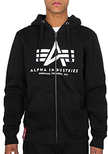 Alpha Industries Basic Zip Hoody Kapuzensweat für Herren Black
