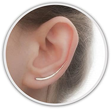 Silber Ohrklemme ohrringe, ohrspange Sterling Silber Ohr Kletterer, Silberne Ohrringe, Ohr Crawler
