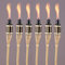 Black Bamboo Torch Lights for Outdoor Garden Patio, 2 ft Height, Burns for 4-5 Hours, Oil or Paraffin Fueled (Set of 6)