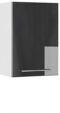 Vicco Hängeschrank Fame-Line, Anthrazit Hochglanz, 50 cm | MDF-Front · Soft-Close · 2 Einlegeböden · Metallgriffe · ✓ Praktischer Stauraum