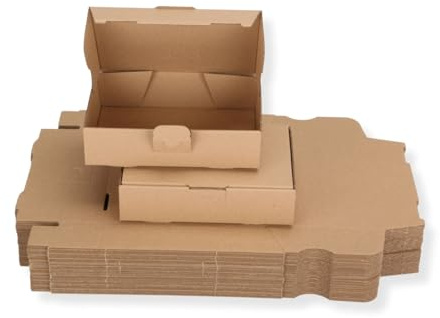 40 St. Maxibriefkarton 180 x 130 x 45 mm DIN A6 braun Warensendung Faltkarton, Warenpost, Klappdeckelkarton