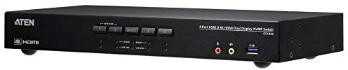 ATEN KVMP-Switch 4-fach 4K HDMI Dual Display USB 3.0 Audio 4-Port