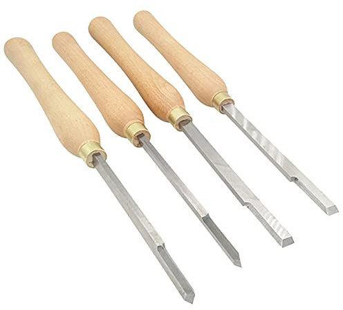 Scalpello Per Tornio 4 Pezzi Utensili Da Tornio in Legno Per Metallo Tornio A Scalpello Set Tornitura Utensili Sgorbie Per Legno Tornio in Legno Set Tornitura