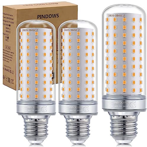 Lampadine LED E27 20W LED Bianco Caldo 3000K,LED Mais lampadine,Equivalenti a 200W Lampada Alogena,2200LM Sostituire Lampadine a Incandescenza da 150W~200W,Alta Luminosità CRI85,No Dimmerabile,3 Pezzi