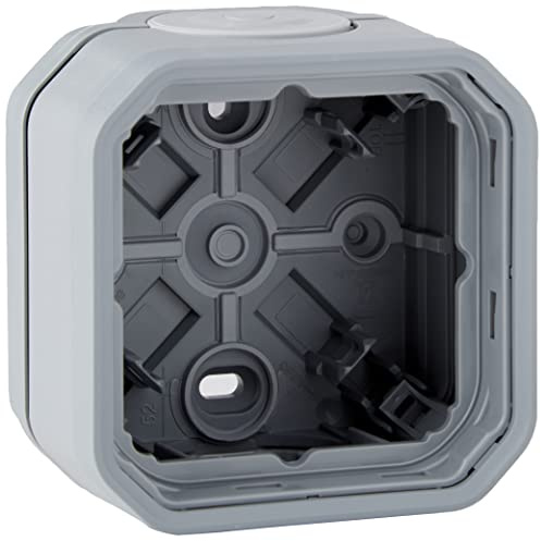 Legrand - Boitier étanche Plexo 1 poste pour montage en apparent équipé de 2 embouts à membrane souple 1 entrée finition gris