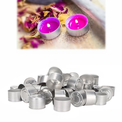 100 Uds Caja de Velas de Candelita DIY Fabricación de Velas de Aromaterapia Caja de Aluminio Vacía Lámparas de Aceite de Aromaterapia Carcasa de Lámpara Contenedor de Vela Vacío