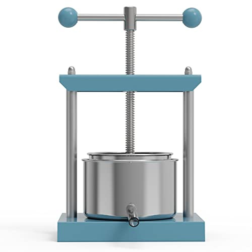 SQUEEZE master Cheese Tincture Herb Fruit Wine Manual Press (0.8 Gallon, Blue)