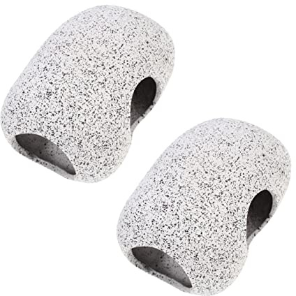Homoyoyo 2pcs Fish Rest Stones Aquarium Decor Decorative Rock Hiding for Fish Tank and Non-fading Landscape Ornament and Resting Fine Craftsmanship