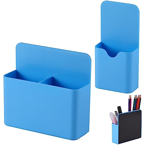 KITANIS Magnetischer Stifthalter, 2 Stück, magnetisch, trocken abwischbar, Marker-Halter mit großzügigen Fächern, starker Magnet-Aufbewahrungs-Marker, Whiteboard, Spind-Zubehör