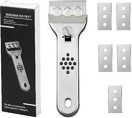Fsocpen Cooktop Scraper,Multi-Purpose Scraper Cleaning Tool,Razor Holder for Cleaning Glass Cooktop, Window, Decals, Stickers, Label, Caulk, Adhesive, Paint Glue Removal