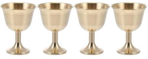 UPKOCH 4pcs Rim Wine Goblets Thick Stem Vintage Glasses for Parties for Cold Drinks