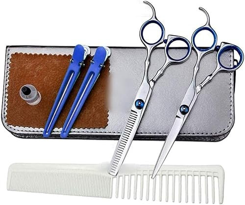 Forbici da barbiere Famiglia Bambini Forbici da parrucchiere sottili da 6 pollici Set piatto + Forbici da dente Forbici da parrucchiere Set di forbici