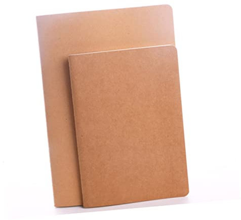 EXCEART 12pcs Kraft Notebooks Rustic Brown Journals Blank Pages for School and Office Use for Writing Note-taking and Daily Journaling
