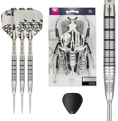 Target Darts EXO Edition - Set di freccette con punta in acciaio al tungsteno al 90% - Canna da 24 g SP02 - Set di freccette con punta in acciaio, freccette Swiss Point con aste Pro Grip e alette n. 6