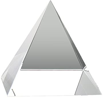 ZGPjubilant Prismen und Kaleidoskope, optisches Prisma, polyedrische Kristallwissenschaft, Optik-Sets für Klassenzimmer (Farbe: Pyramide 40 mm)