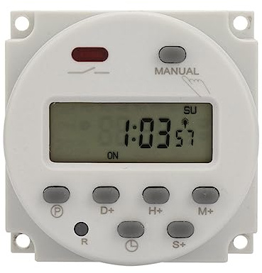 Digitale Zeitschaltuhren, 8 EIN/Aus Pro Tag, Manuelle/automatische Schalttafel-/Wandmontage, Programmierbare Zeitschaltuhr, Haushalt für Beleuchtung, Heimwerken für Elektrogeräte