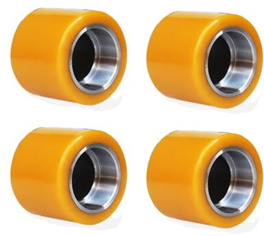 4× Hubwagen Räder Gabelhubwagen-Roller Lastrolle 85×70mm Innendurchmesser 52mm spritzgegossen Ersatzrolle Gabelstapler-Rad PU Antriebsrad pallet Truck Rollers