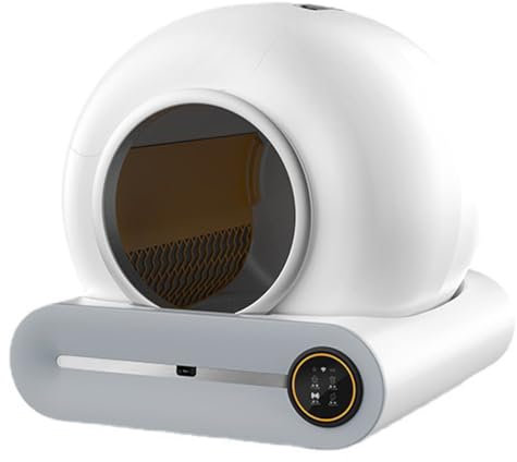 Lettiera Autopulente per Gatti, Elettrica Automatica Sabbiera Gatto Antiodore, 65L Grande Lettiera Automatica Autopulente con App Lettiere Autopulenti Gatti per 1-8kg Gatti