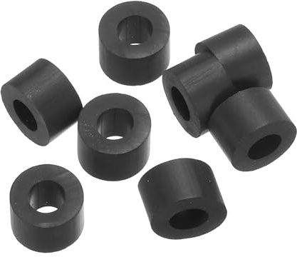 PATIKIL M8 Gummi Unterlegscheiben Gummidichtung Rund, 8 Stück 8mm ID 16mm OD 10mm Dick Flache Unterlegscheiben Set Dichtungsgummi für Wasserhahnrohr Befestigungsschraube, Schwarz