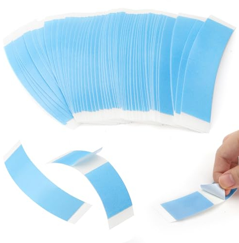 60 Stück Wig Glue Tape Doppelseitiges Klebeband für Perücken Wasserdichtes Klebestreifen Toupet Klebeband Extra Stark Unsichtbar Perückenband für Haarverlängerung Perücken