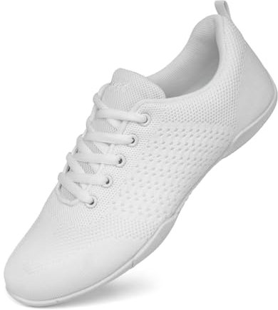 Asyusyu Weiß Cheerleader Schuhe Mesh Tanzsneaker Damen for Cheerleading Line Dance Aerobic-43EU