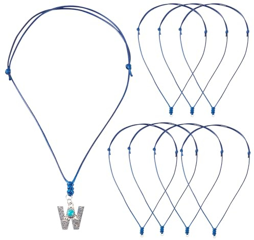 Spritewelry - 30 pezzi di corda regolabile per collana, cordino doppio nodo, corde in poliestere cerato intrecciato coreano per la creazione di gioielli per uomo e donna