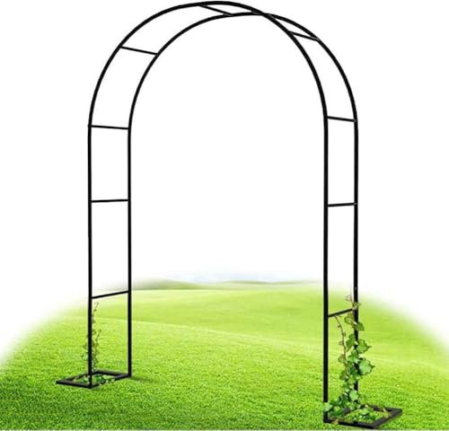 WCQSYY Arche De Jardin en Métal 120Cm 140Cm 240Cm 300Cm 350Cm Large Arche De Mariage Arceau À Rosiers Plante Grimpantes, Arche À Rosiers Exterieur Arche De Jardin,Blanc,W1.4M*H2.3M