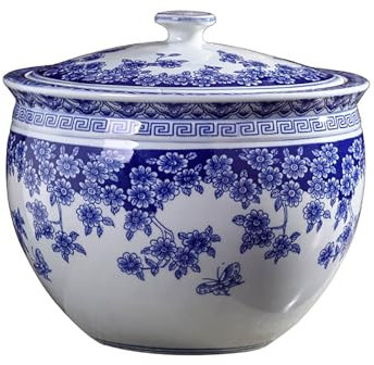 Dispensador De Arroz De Cerámica, Contenedor Para Alimentos, Dispensador De Granos Integrado Para Harina, Especias, Legumbres, Frutos Secos Y Té, Cilindro De Conservación De Cereales(26*23cm/10.2*9in)